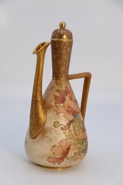 A  Doulton Burslem Persian influenced pottery ewer, circa 1890