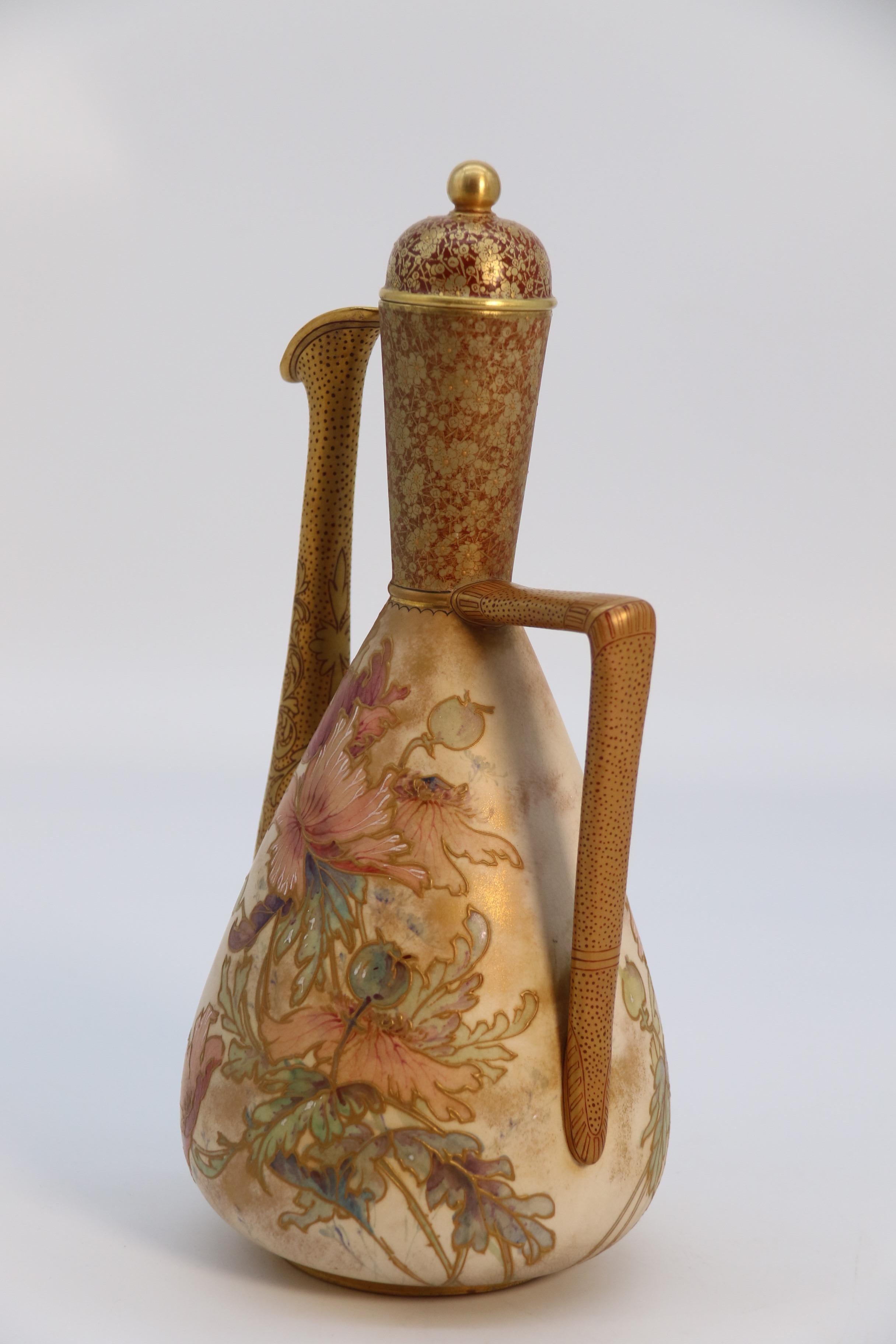 A  Brocca in ceramica Doulton Burslem con influenze persiane, circa 1890 in vendita 1