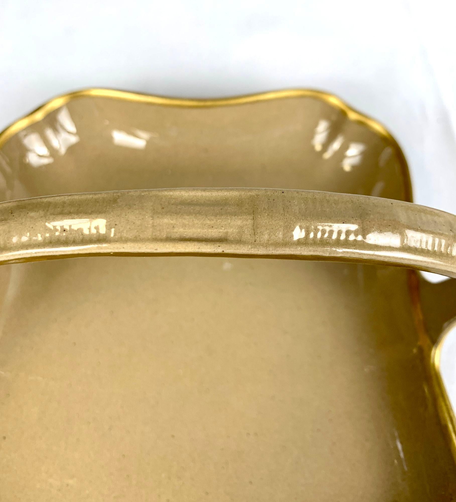 English A Drabware Tray with Handle Made by Spode England Circa 1825 For Sale
