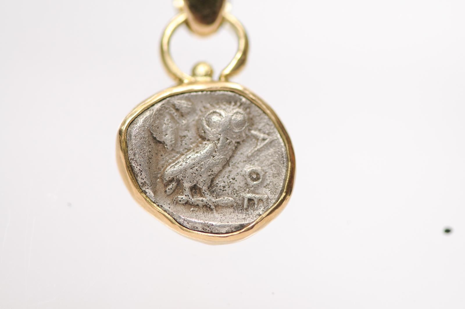 Femenino o masculino Colgante de dracma [moneda] con búho, hacia 404 a.C. en venta