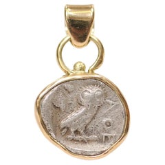 Pendentif en forme de drachme avec hibou, vers 404 av.