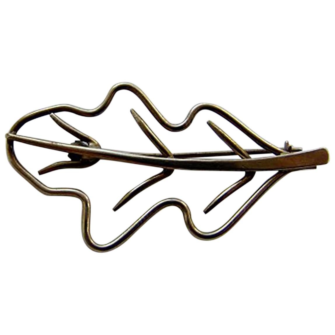 A. Dragsted Modern Brooch in Sterling Silver