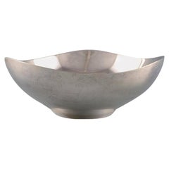 A. Dragsted, Modernistic Bowl of Sterling Silver, Mid-20 Century