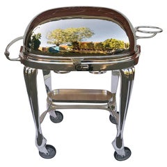Drake Silver Plated Beef Carving Trolley