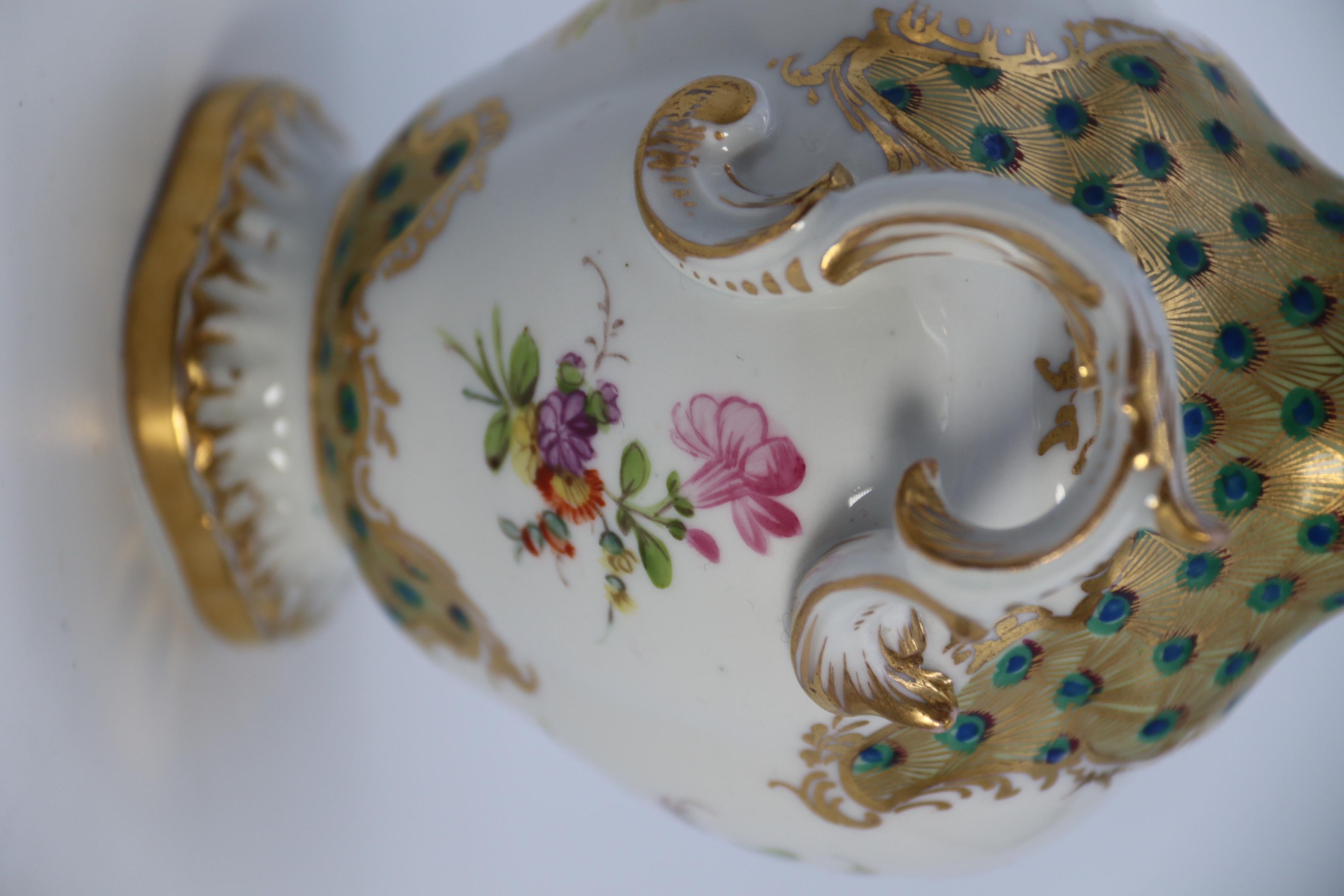 Dresden Porcelain Hand Painted and Gilded Rococo Revival Vase, circa 1900 10