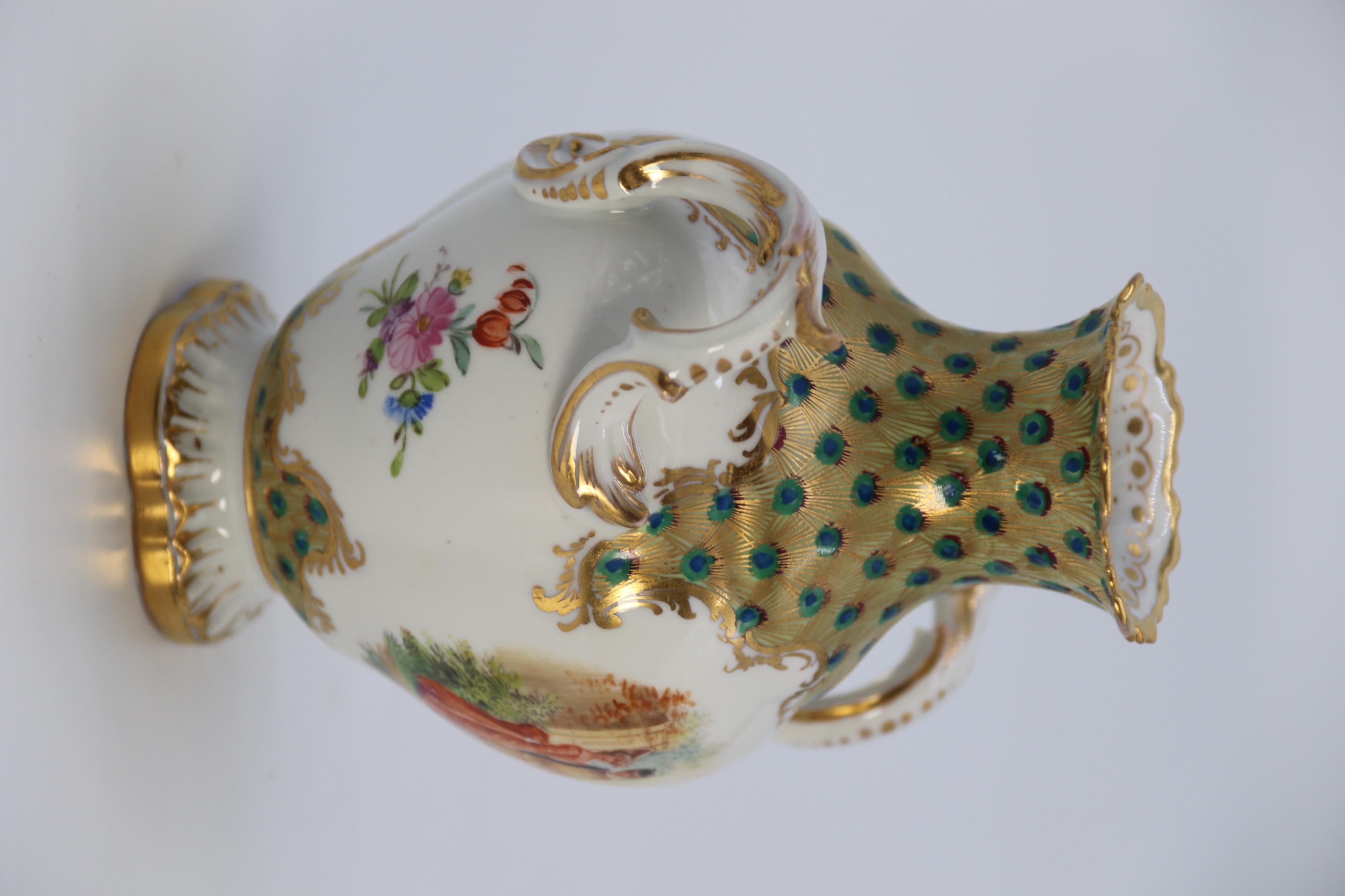 Dresden Porcelain Hand Painted and Gilded Rococo Revival Vase, circa 1900 1