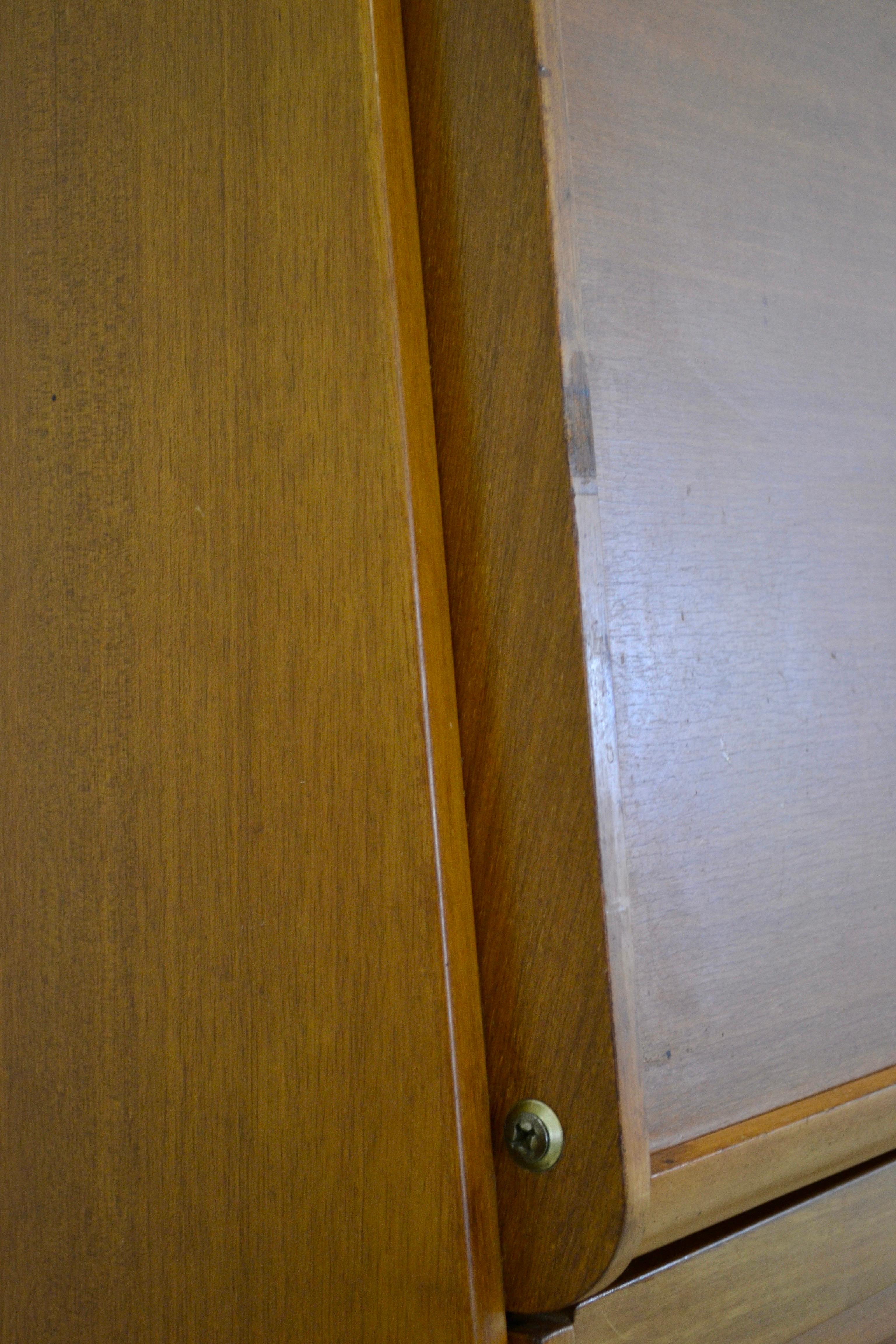 Legno Scrivania a ribalta impiallacciata in mogano - René-Jean Caillette - Francia in vendita