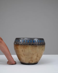 A. Dubois Glazed Ceramic Vase, Belgian, 20th Century, 13.4" Diameter