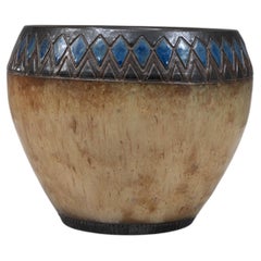 A. Dubois Glazed Ceramic Vase, Belgian, 20th Century, 13.4" Diameter