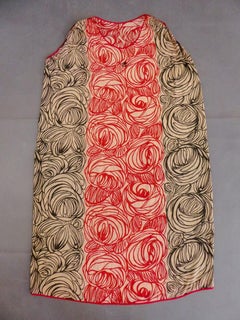 A Dufy/Poiret Printed Silk Pongee Couture Dress For Atelier Martine Circa 1915