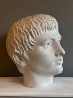 A Duo Of A Young And Older Julius Caesar Plaster Heads