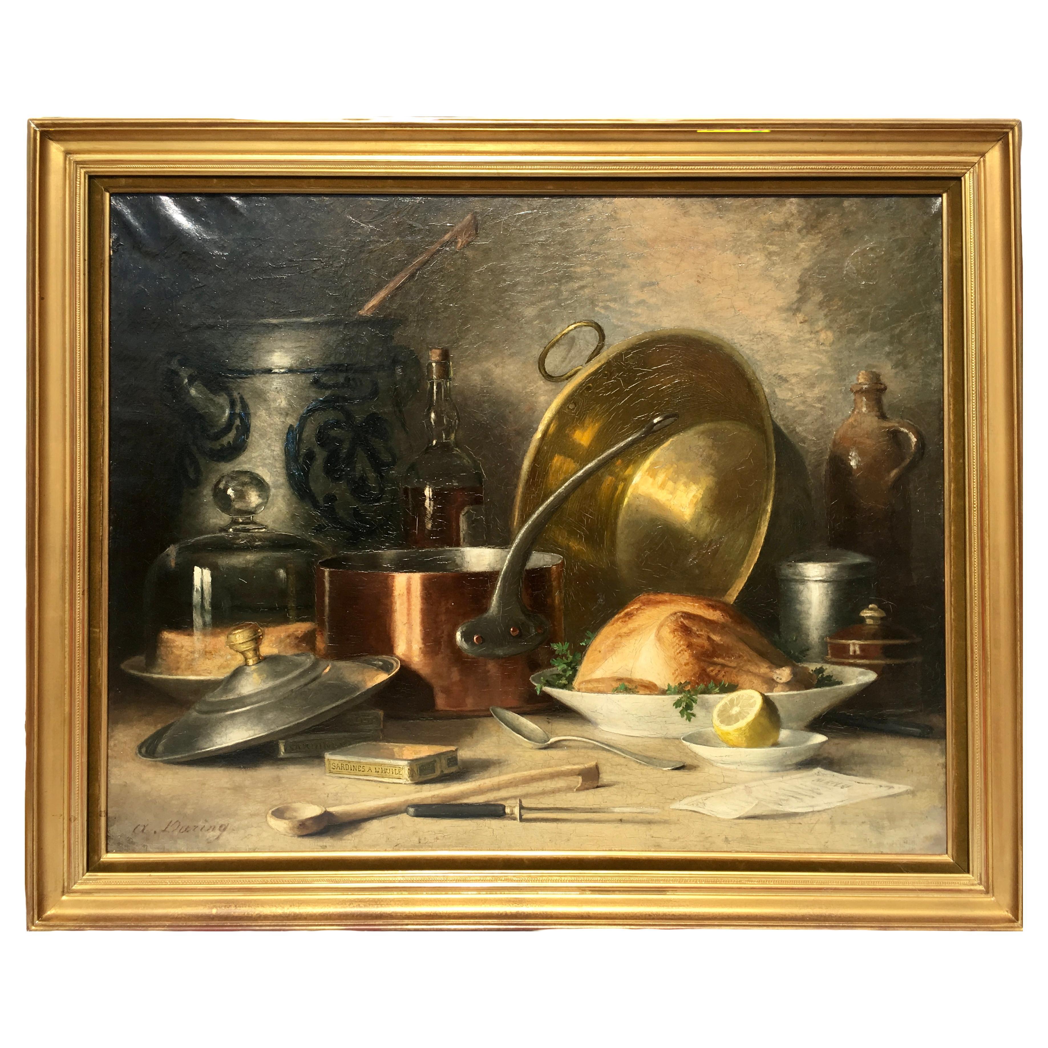 A. During - Still Life, Oil on Canvas, 20th Century For Sale