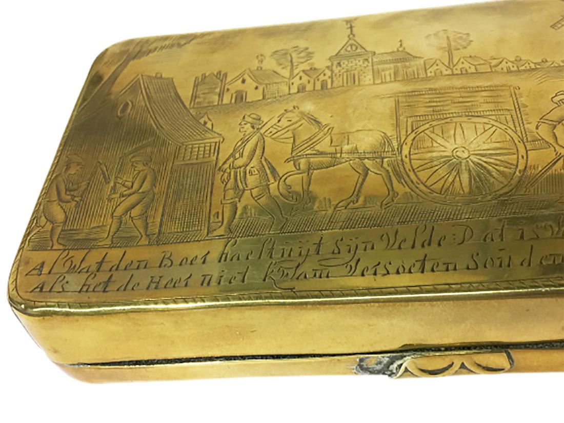 Dutch 18th Century Copper Tobacco Box For Sale 1