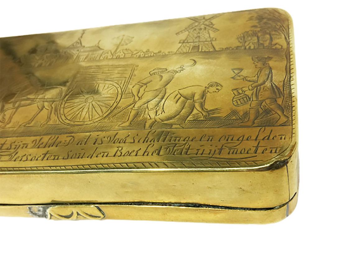 Dutch 18th Century Copper Tobacco Box For Sale 3