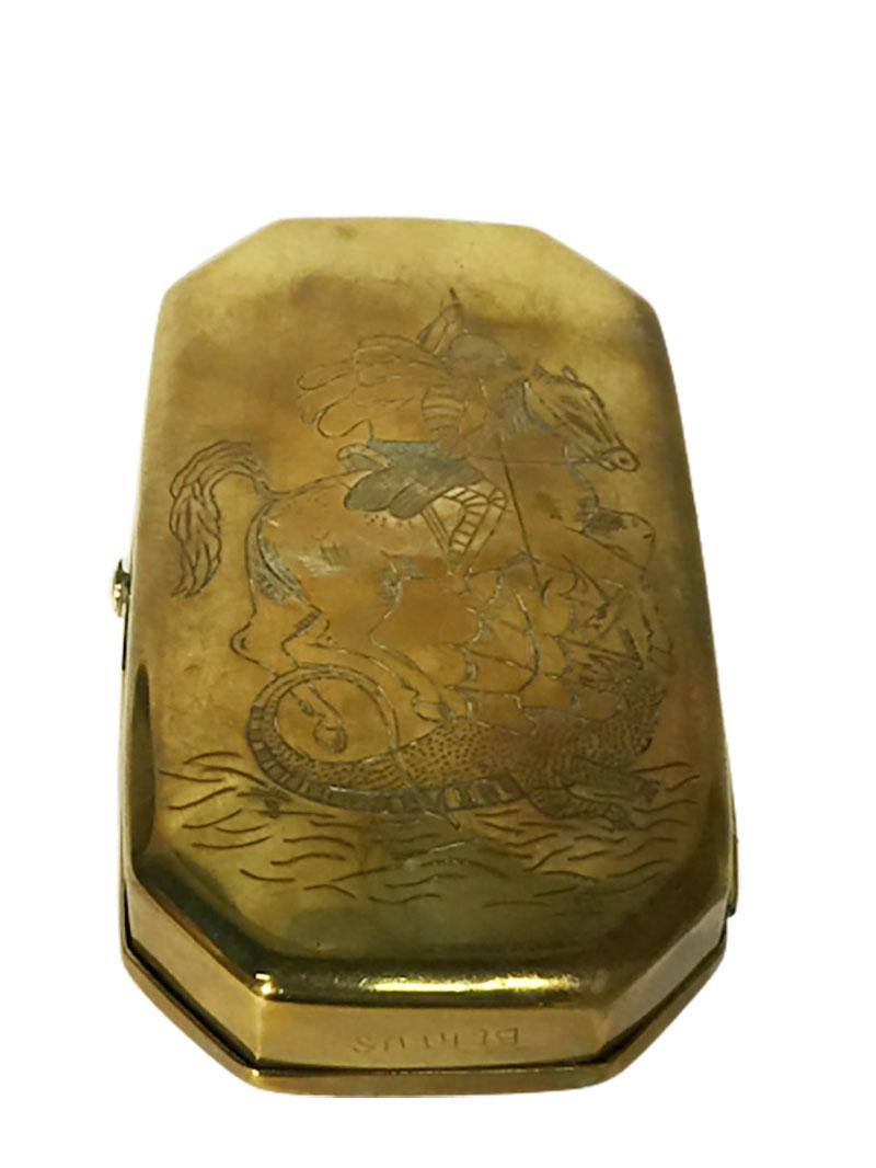 Engraved Dutch 18th Century Copper Tobacco Box For Sale
