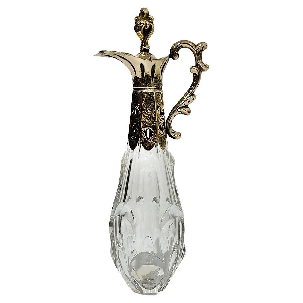 Dutch 19th Century Crystal and Gold Scent, Perfume Bottle, Ca 1860 For Sale