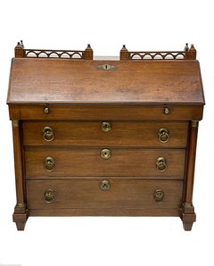 Dutch 19th Century Oak Secretaire
