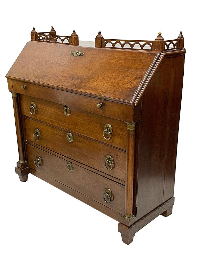 Dutch 19th Century Oak Secretaire For Sale 1