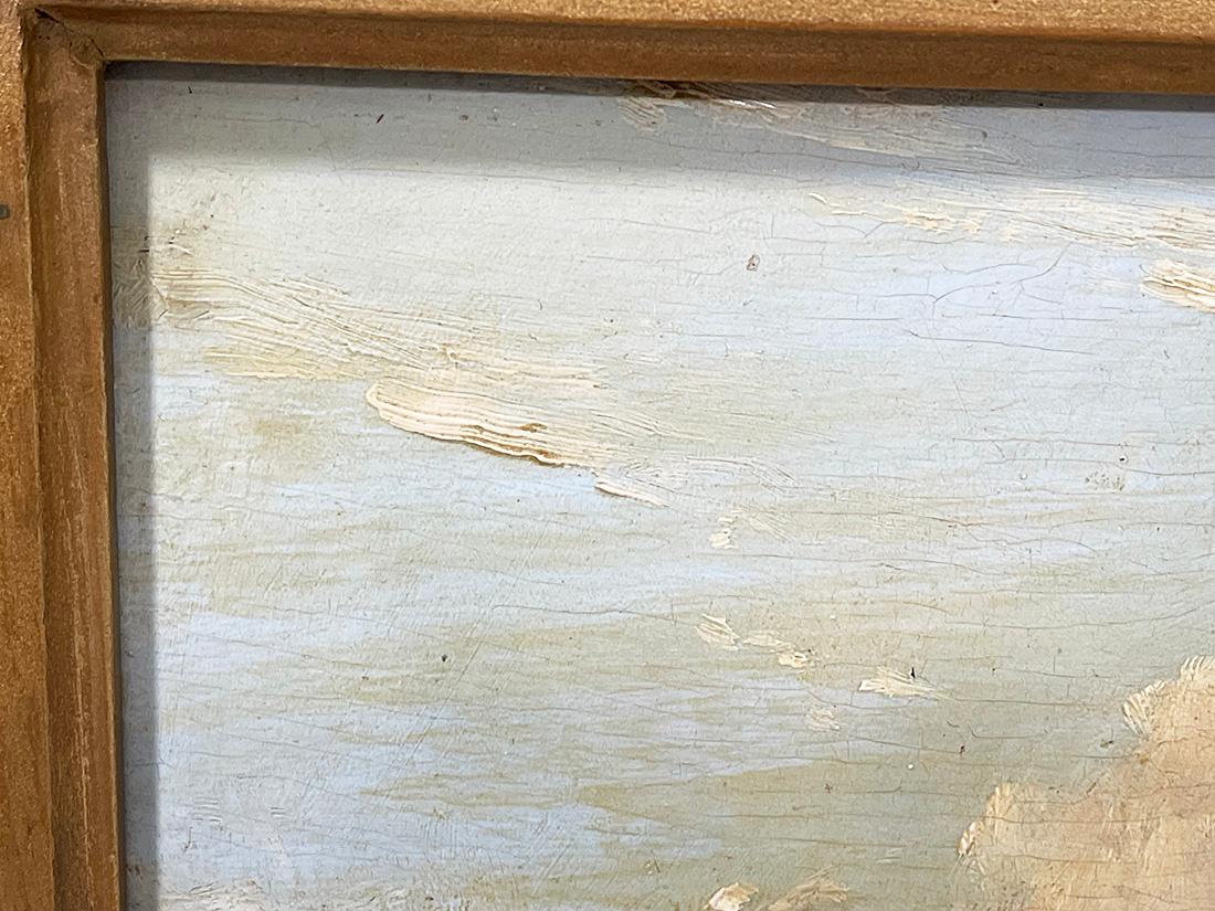 Peinture à l'huile hollandaise du 19e siècle sur panneau en vente 2