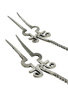 Dutch 19th Century Set of Two Silver Meat Forks, Wed. Adrianus Pz. Kuijlenburg