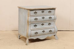 Dutch Bombé Style Painted Wood Chest, Early 20th Century