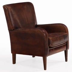 A Dutch Classic Leather Club Chair, C. 1960.
