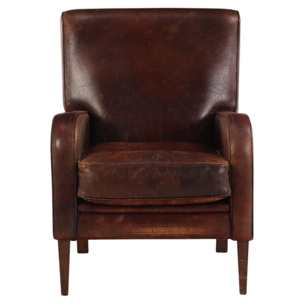 A.I.C. Classic Leather Club Chair, C. 1960.