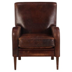 A Dutch Classic Leather Club Chair, C. 1960.
