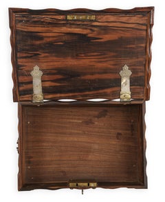 Dutch-Colonial Sri Lankan Coromandel Wood Document Box with Silver Mounts