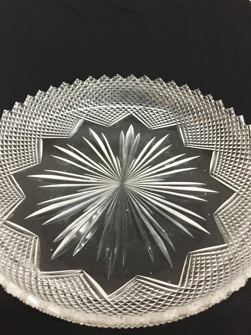 Dutch Crystal with Silver Fruit Bowl, 1917 For Sale 1