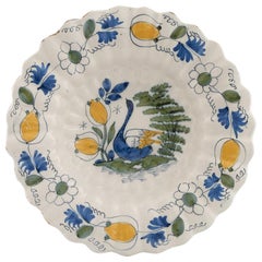 Holländische Delft Schale mit Lappen, Ende 17.