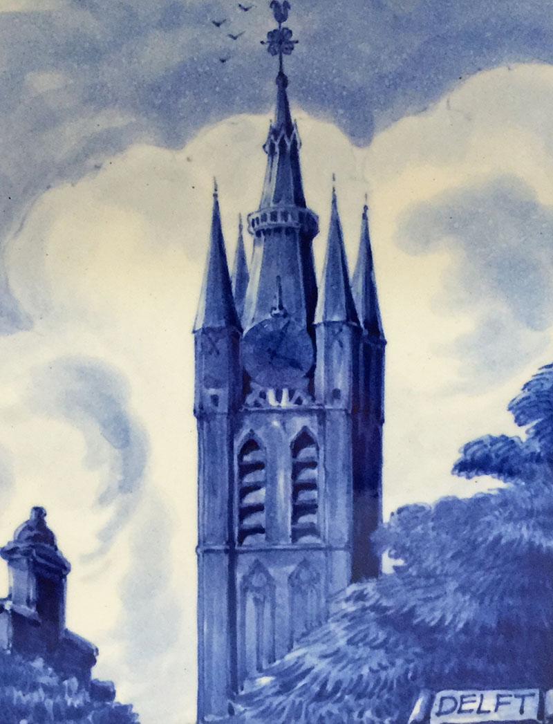 Una piastrella olandese delft Porceleyne Fles 