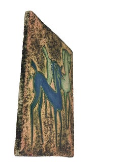 A Dutch earthenware wall tile by Pieter Groeneveldt, Voorschoten 1950-1960