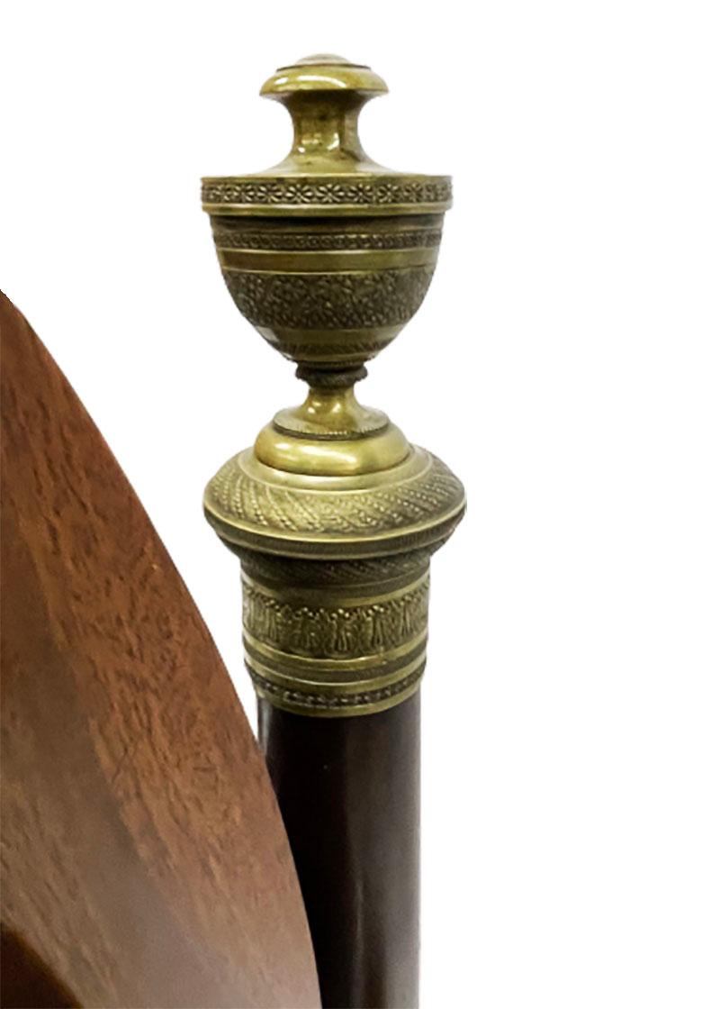 Bronze Dutch Empire Mahogany Dressing Table, ca. 1840 For Sale