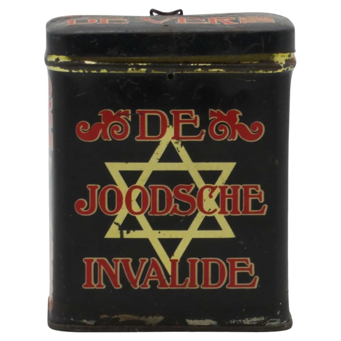A Dutch Jewish Hospital Charity Container, Netherlands, Circa 1920 For Sale
