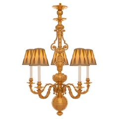 Antique Dutch Late 19th Century Louis XVI St. Ormolu Chandelier