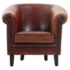 A Dutch Leather Club Chair, C. 1950.