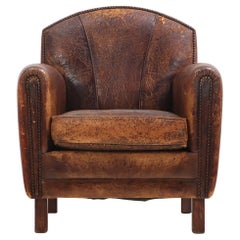 A Dutch Leather Club Chair, C. 1950.