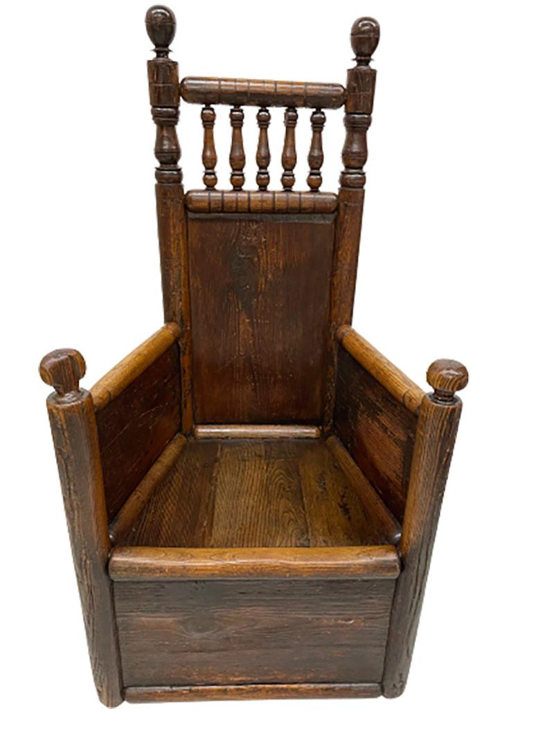 Dutch Mid-17th Century Oak Chair, Dated 1652 For Sale 8