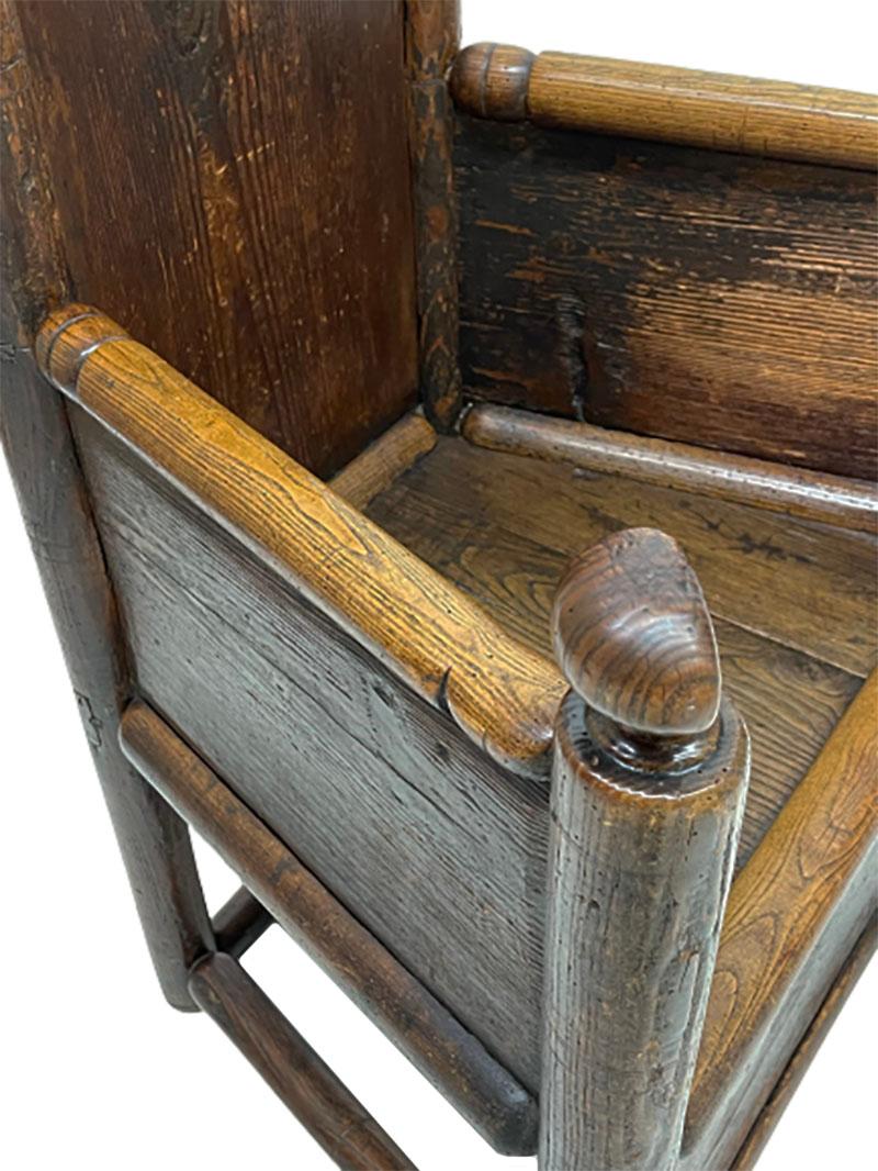 Dutch Mid-17th Century Oak Chair, Dated 1652 For Sale 2