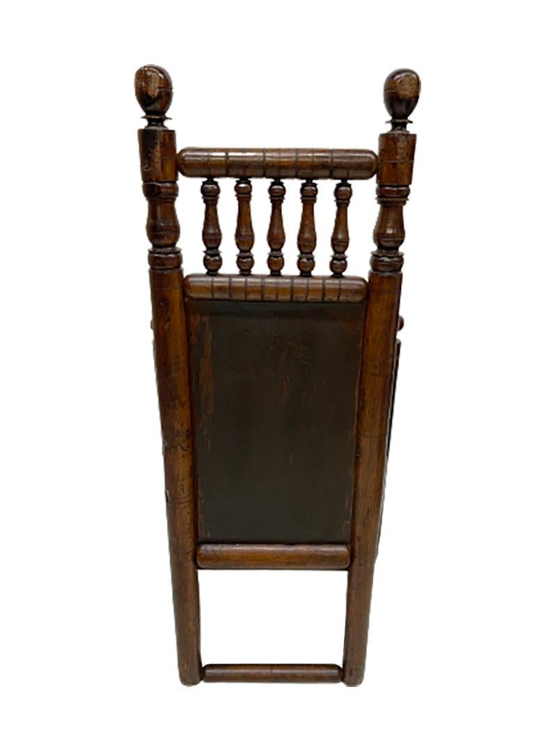 Dutch Mid-17th Century Oak Chair, Dated 1652 For Sale 5