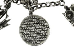 Dutch Mid-20th Century Silver Large Charms Bracelet