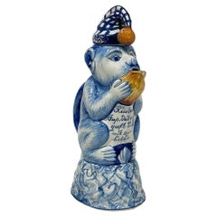 A Dutch milk jug in the shape of a monkey, Tichelaar Makkum, ca 1890-1900