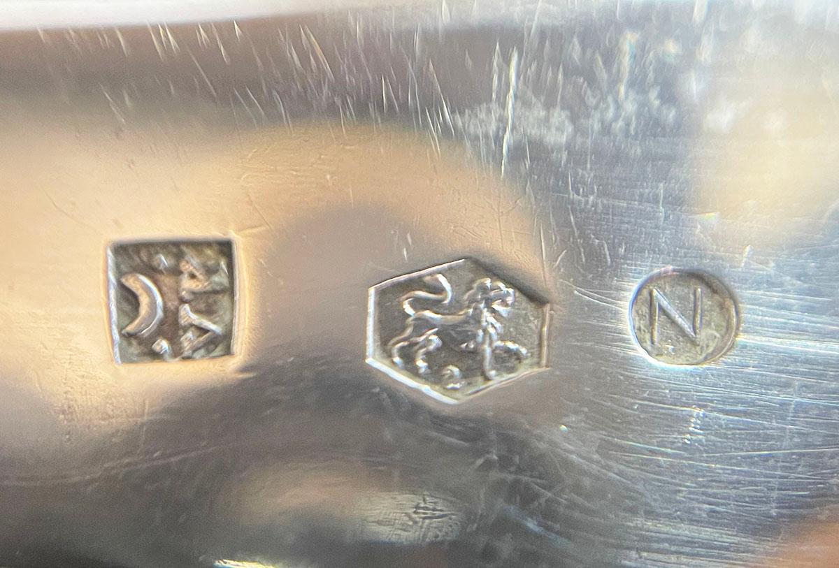 Silver A Dutch silver asparagus tong by van Kempen & Sons, 1923 For Sale