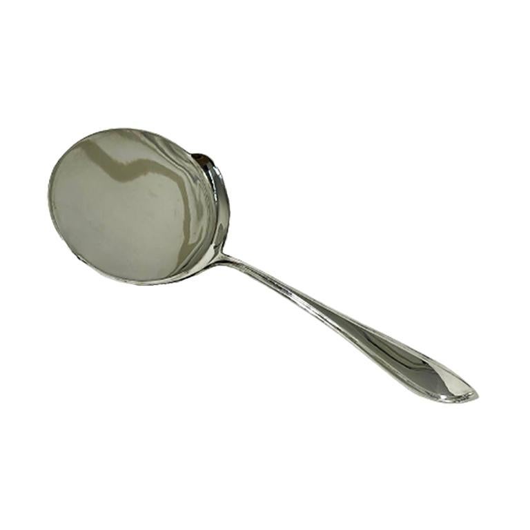 Dutch Silver Fried Egg Serving Spoon, by Gerritsen and Van Kempen, 1927 For Sale