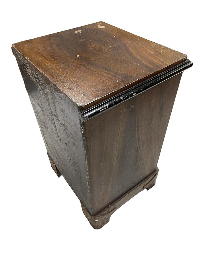 A Dutch steel painted wood look safe cabinet, ca. 1895 For Sale 5