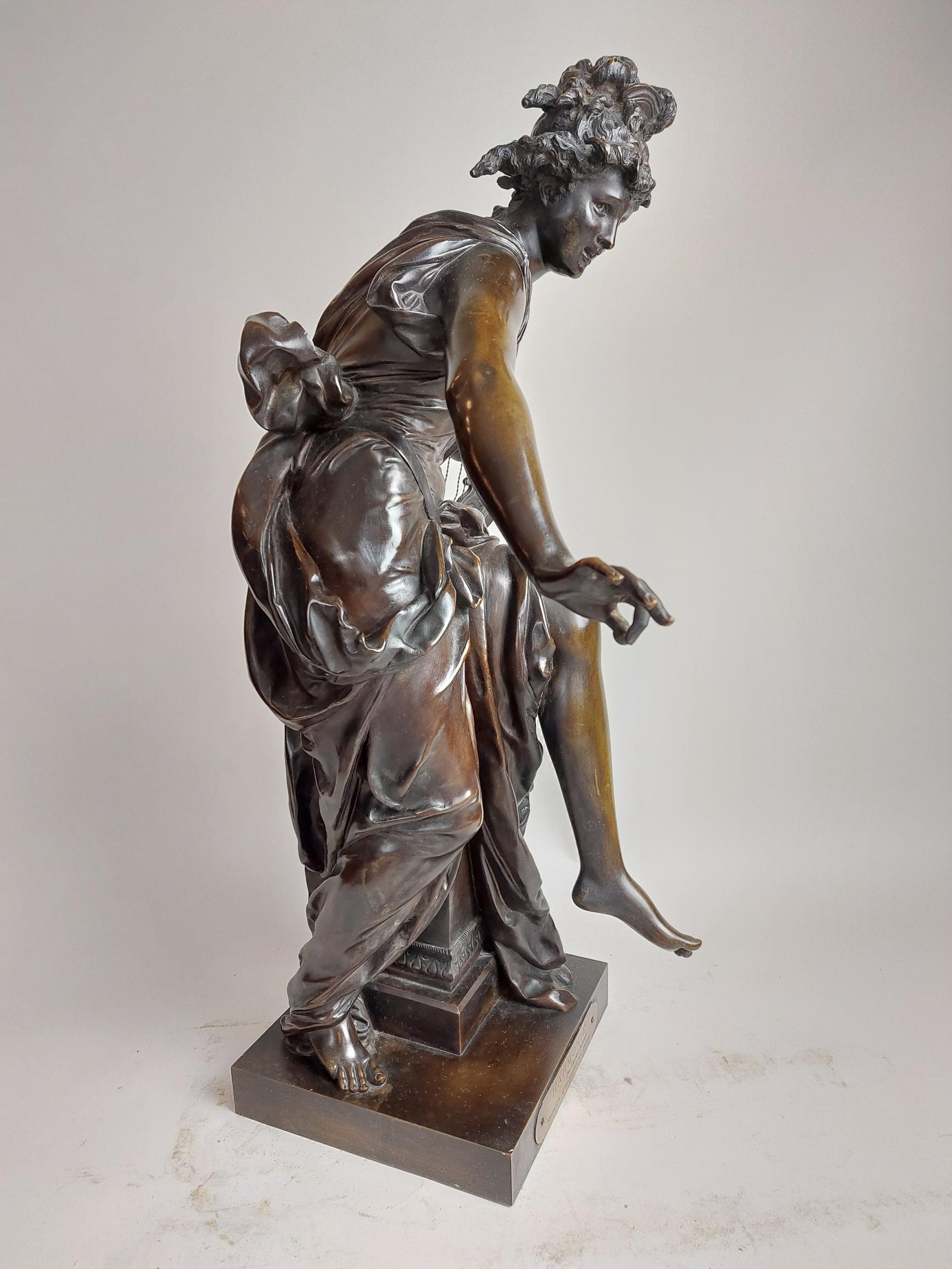 Renaissance Revival Dynamic 19th Century French Bronze of the Goddess Harmonie For Sale