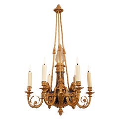 A.-E. Beurdeley, Gilt Bronze Chandelier with Terms, France, circa 1880