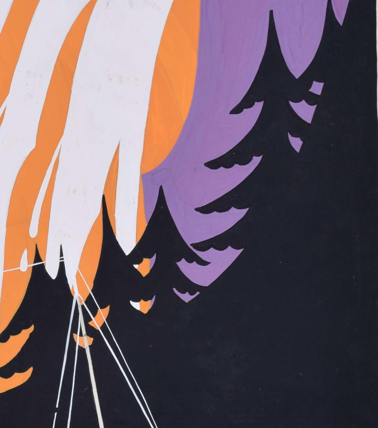 Cruises to Norway, Reiseplakat entworfen von A. E. Halliwell, ca. 1930 im Angebot 3