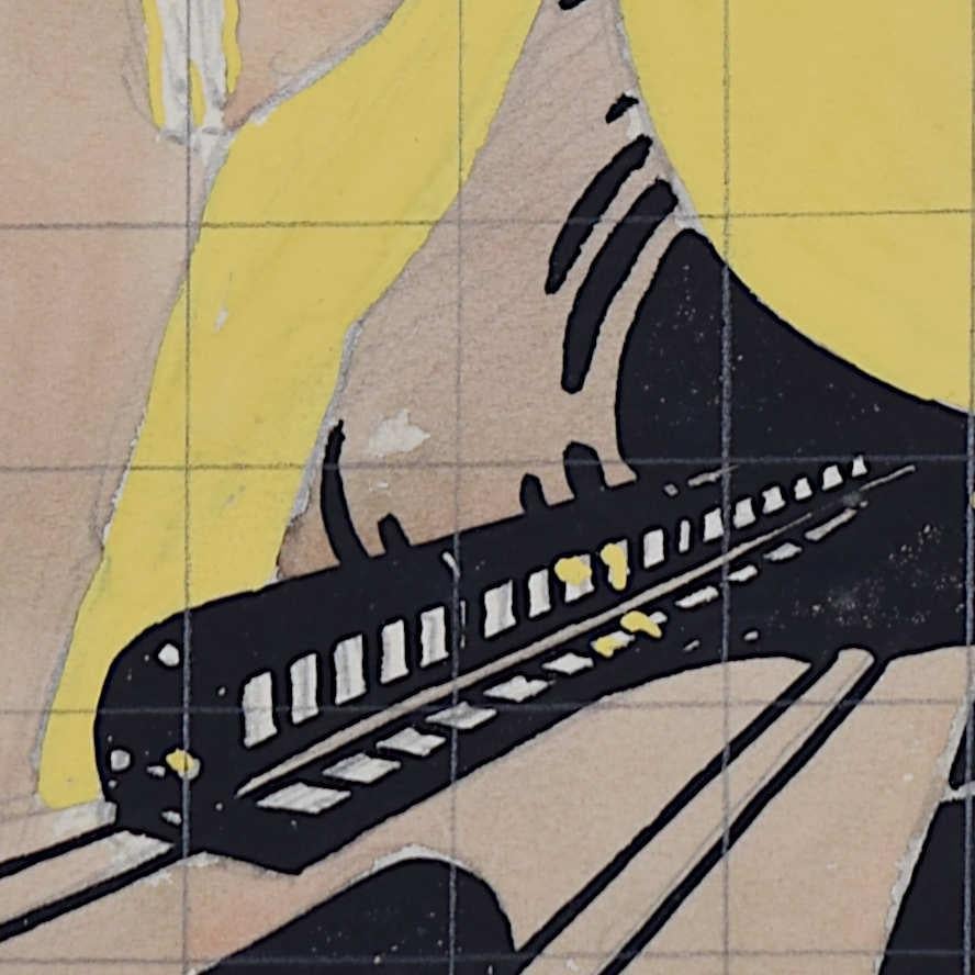 Design für Underground-Poster, 1927, Art-Déco-Design von A. E. Halliwell für die U-Bahn, Design im Angebot 3